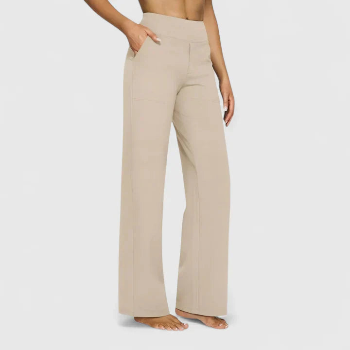 Evangeline – Crossover Waist Wide Leg Lounge Pants