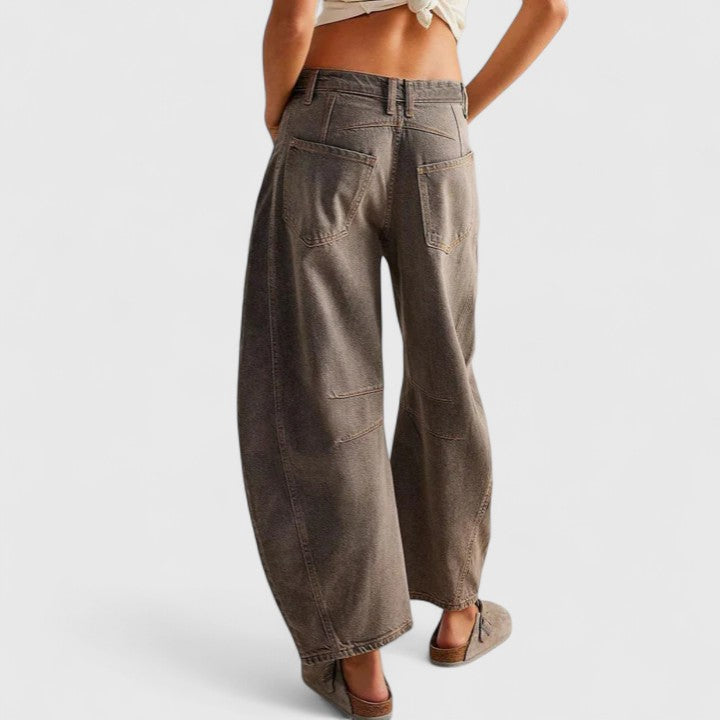 June – Denim Barrel Leg Jeans