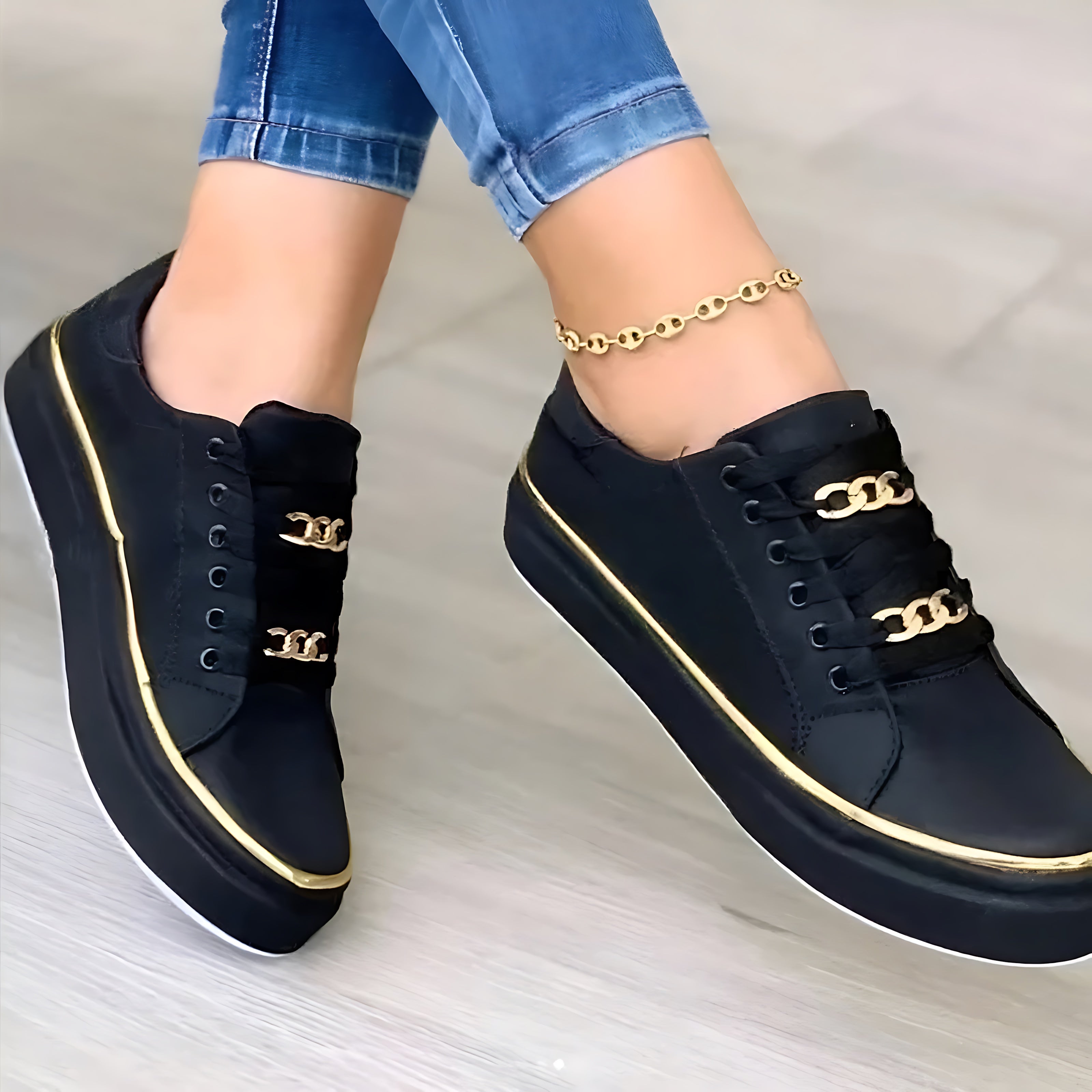 Adalynn – Studded Slip On Low Top Sneakers