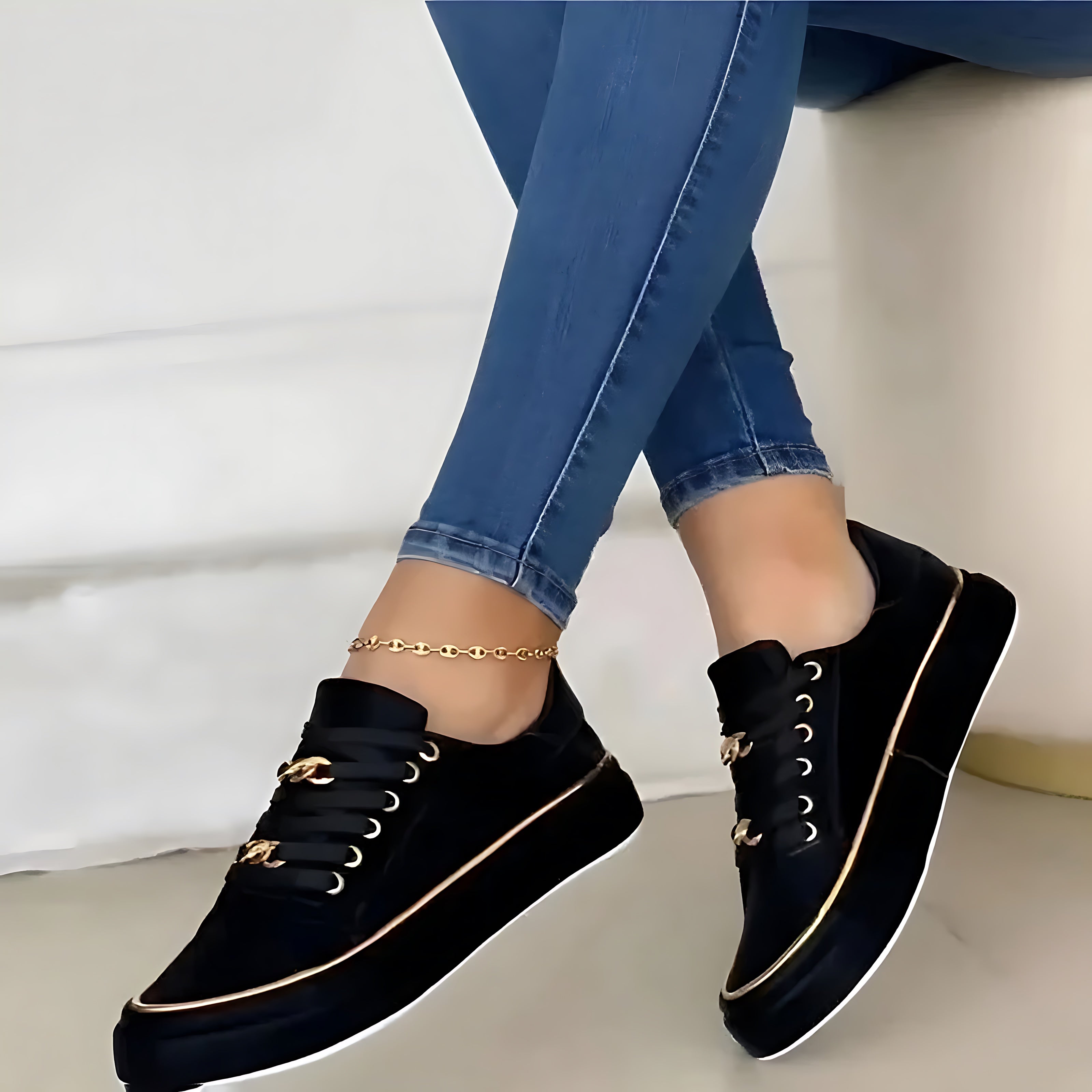 Adalynn – Studded Slip On Low Top Sneakers