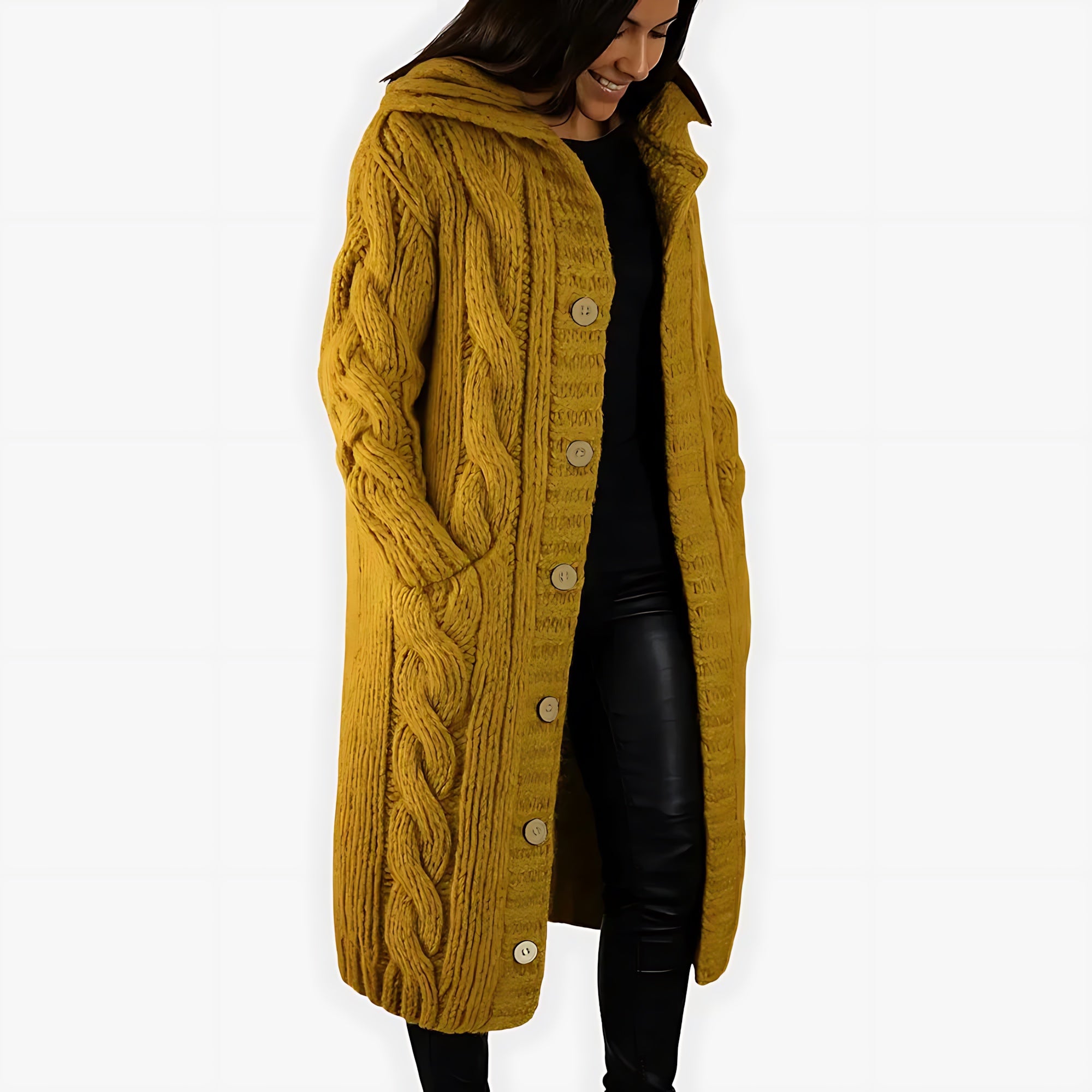 Andrea – Knit Longline Duster Coat