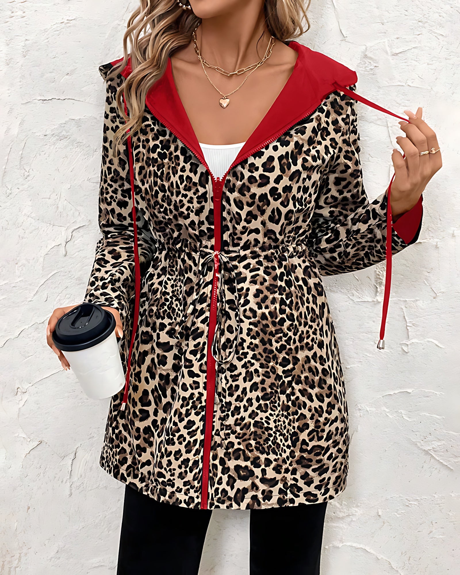 Arya – Reversible Leopard Print Coat