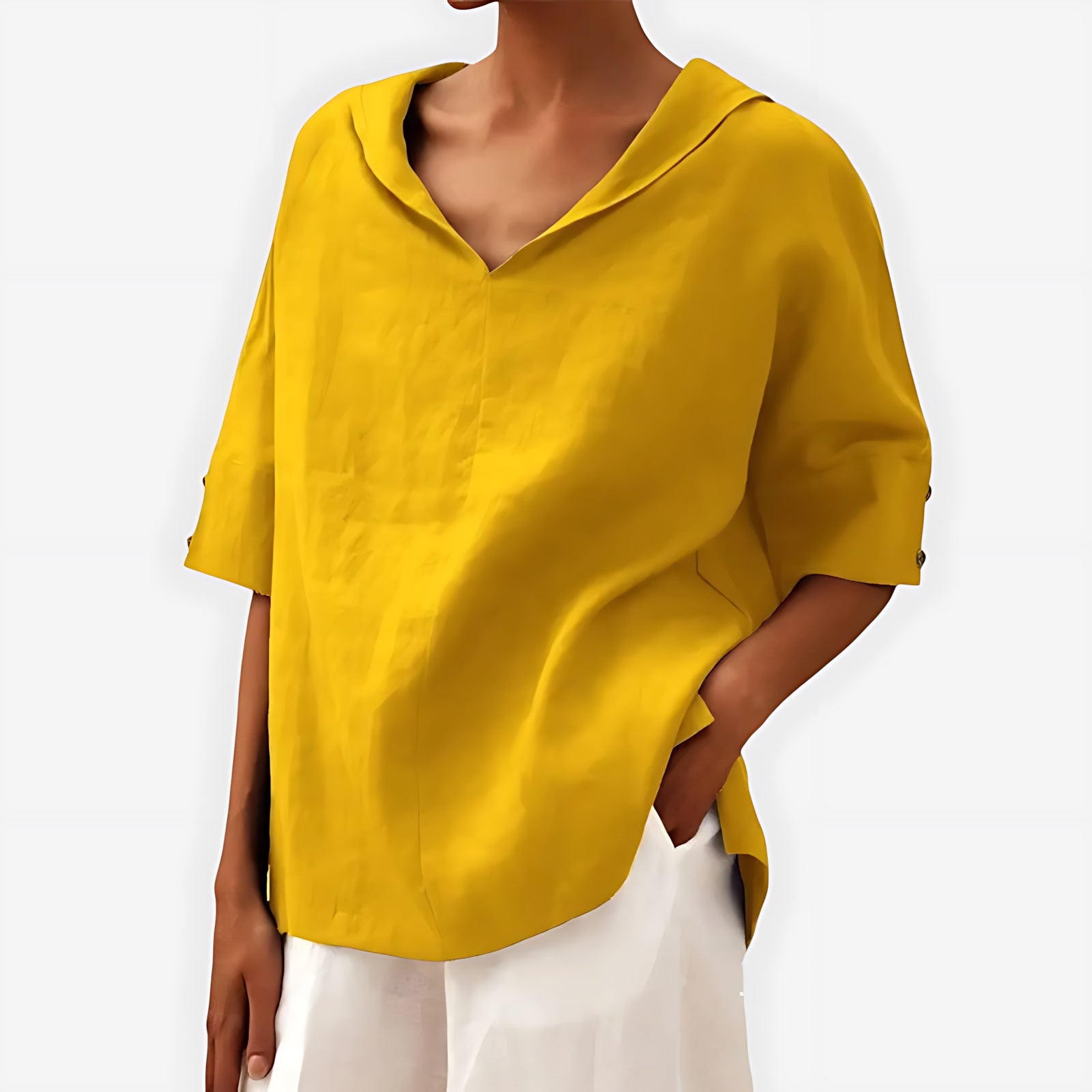 Athena – V Neck Short Sleeve Top
