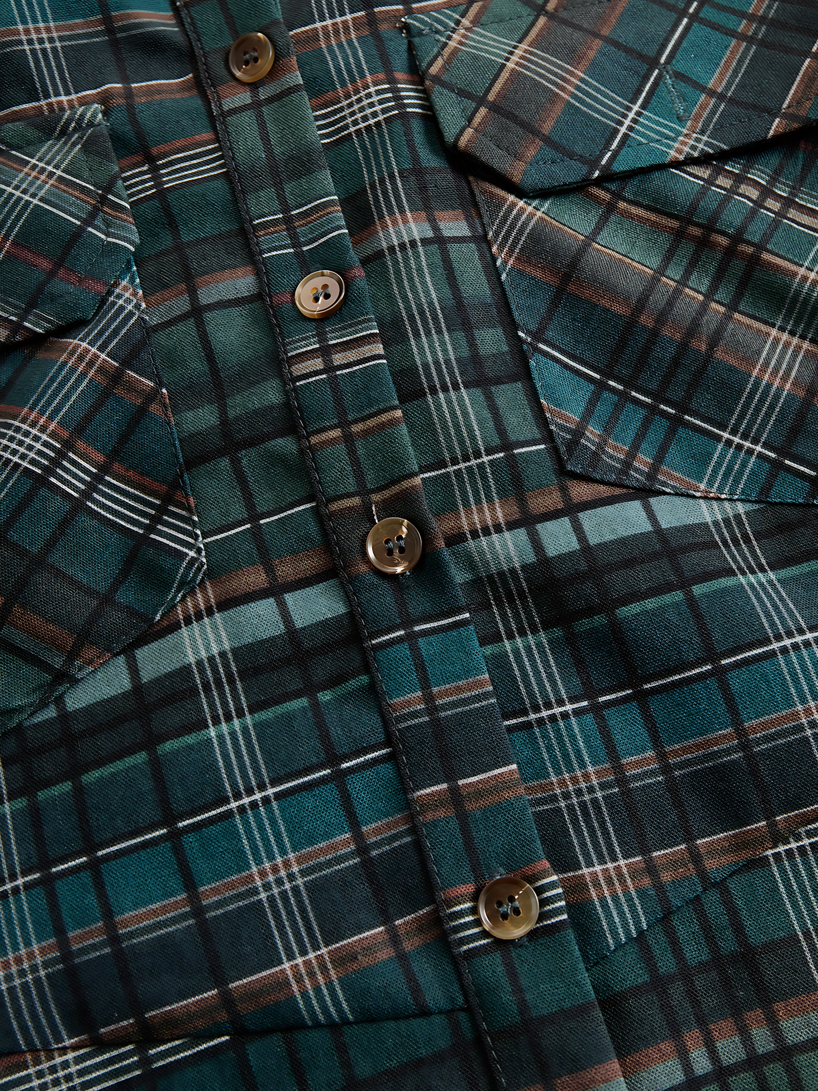 Ava – Plaid Collared Maxi Shirt Dress