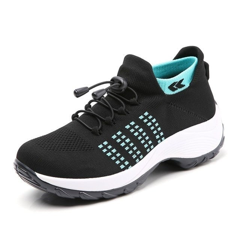 Lilah – Knit Zip Front Chunky Sole Sneakers