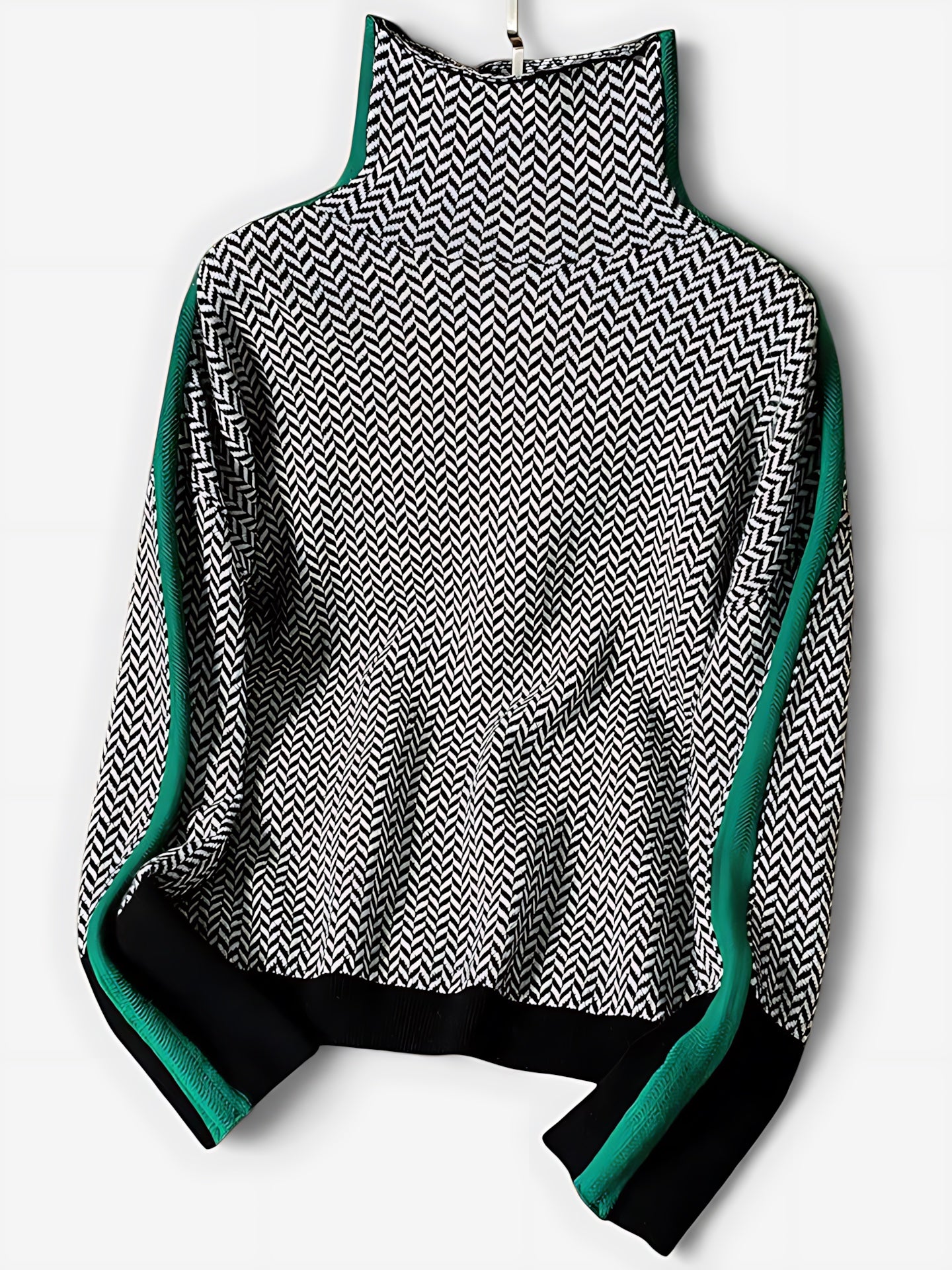 Brooklyn – Marled Contrast Stripe Knit Sweater