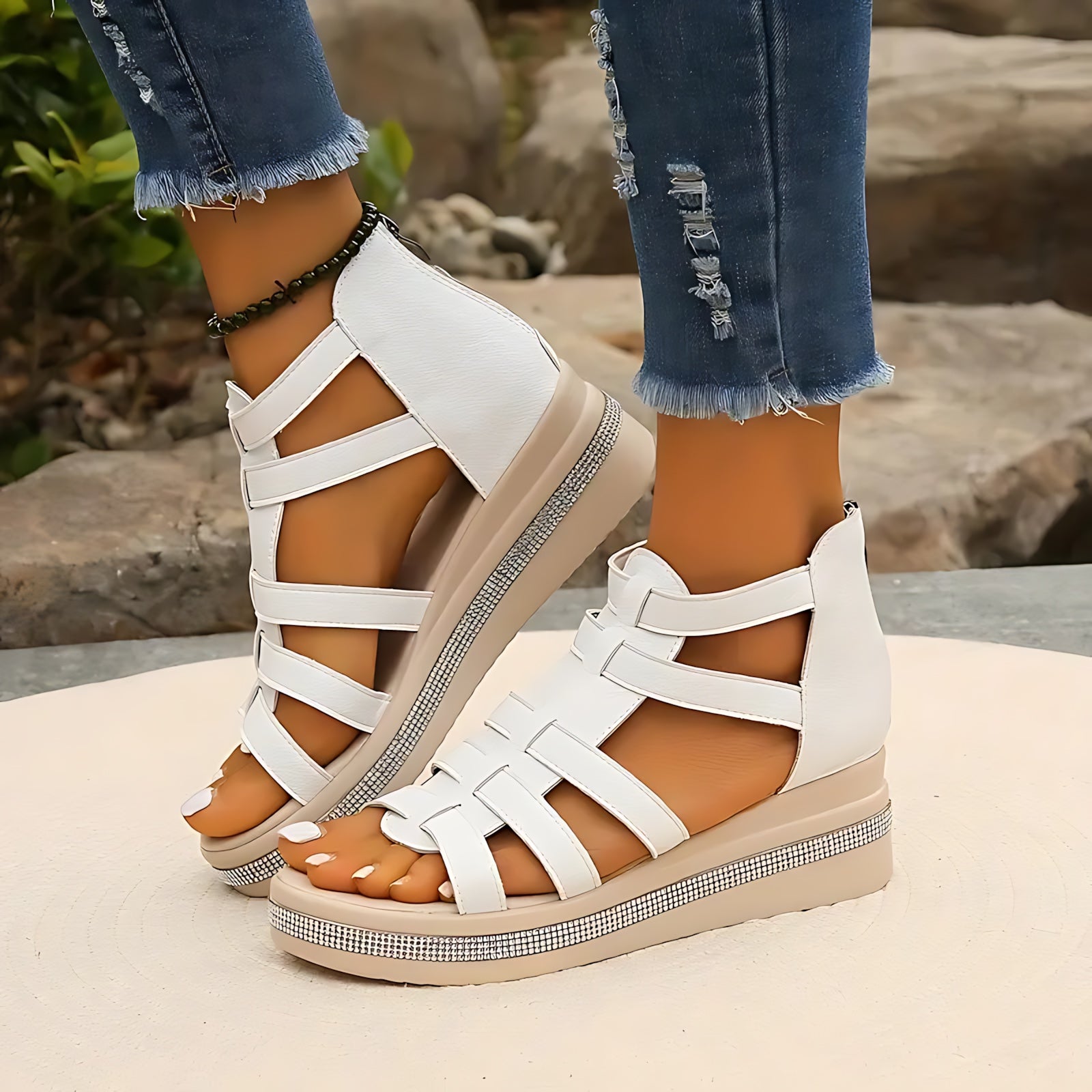 Charlotte – Strappy Gladiator Flat Sandals