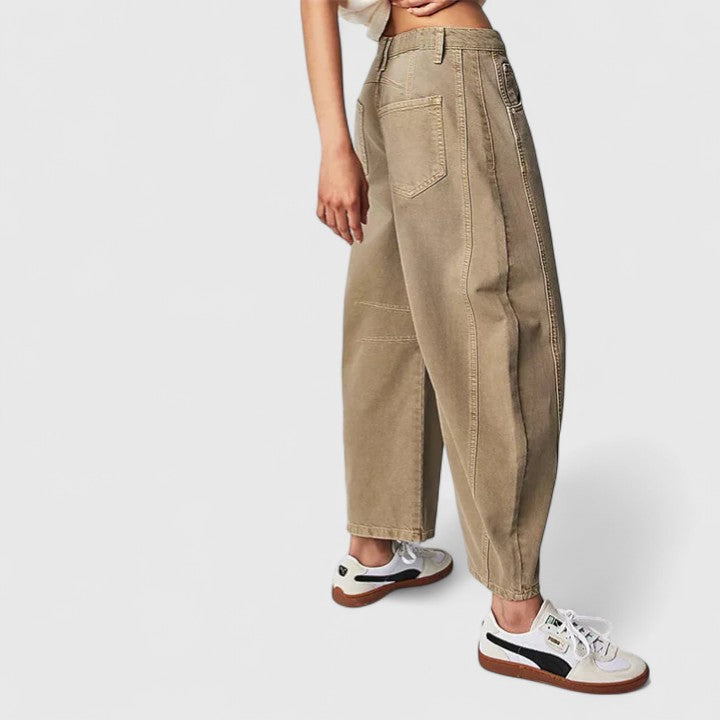 June – Denim Barrel Leg Jeans