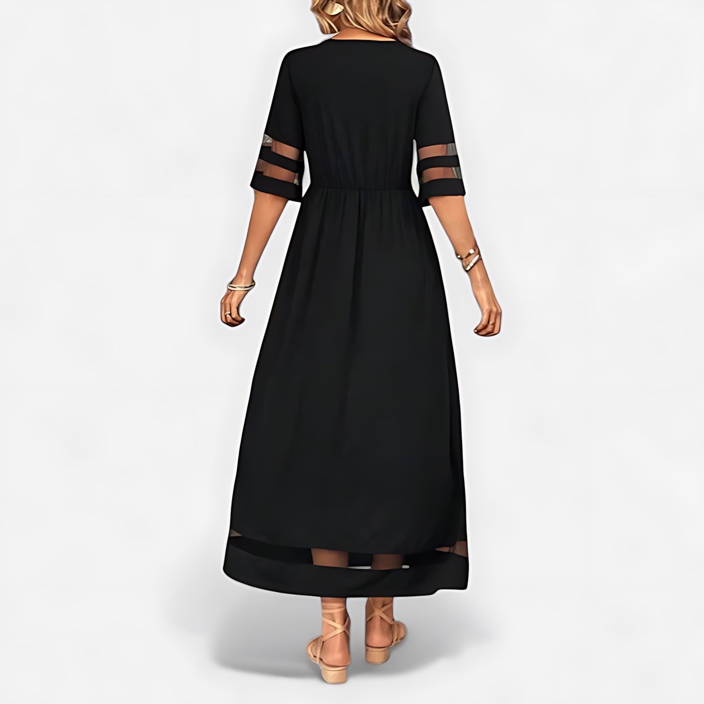 Juliette – Lace Panel A Line Maxi Dress