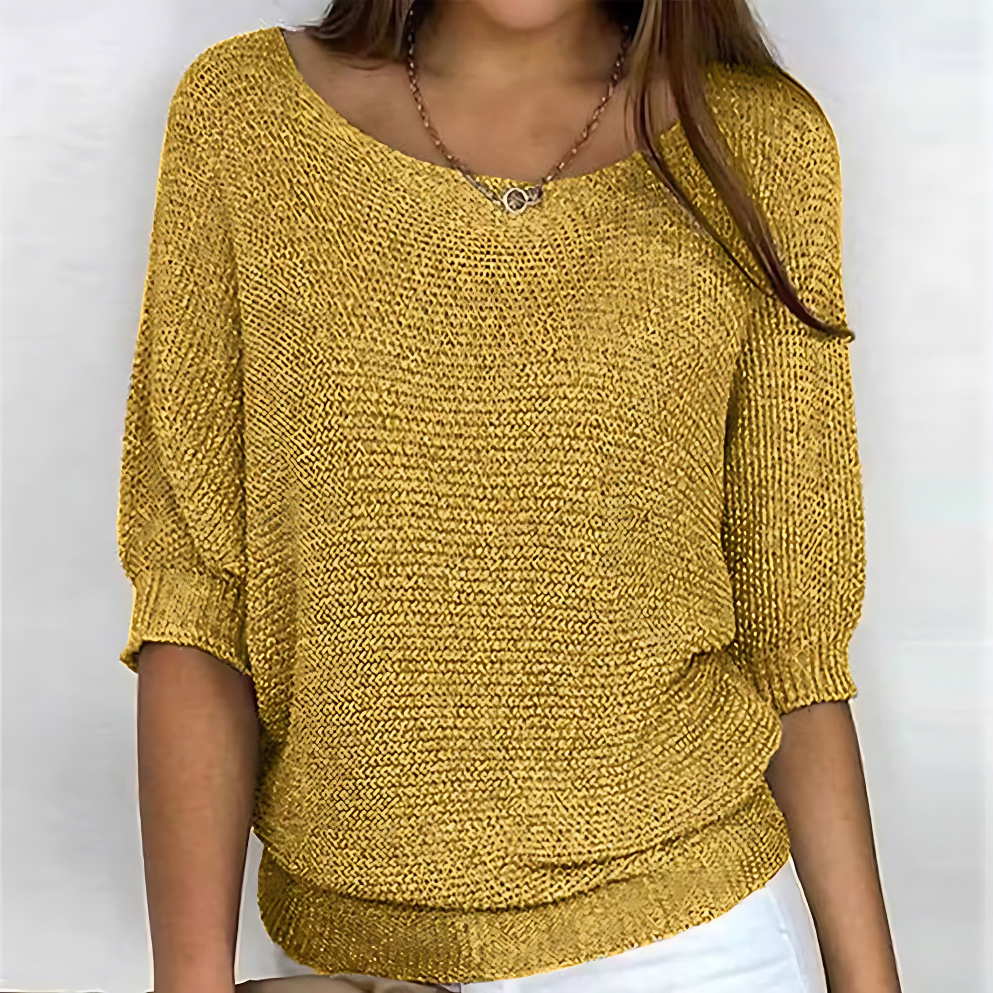 Nova – Batwing Sleeve V Neck Knit Sweater