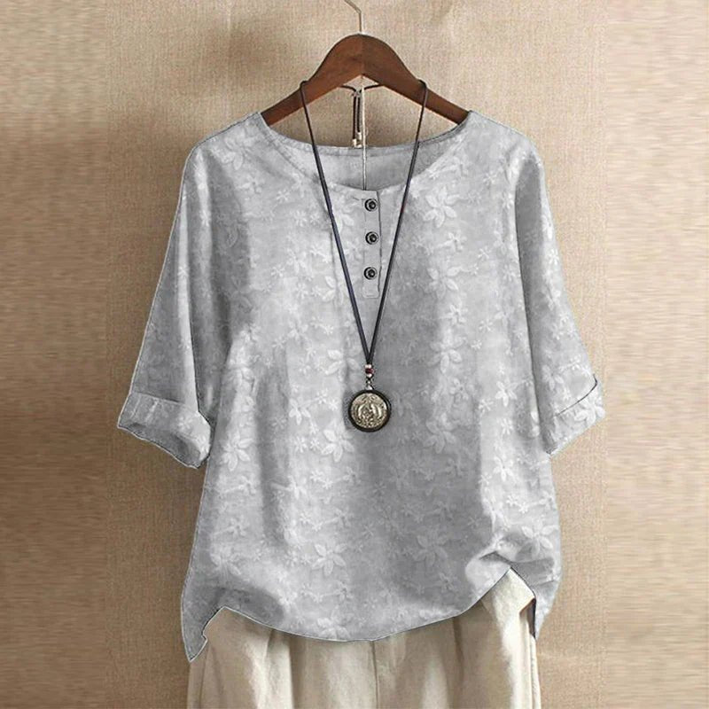 Paisley – Floral Print Short Sleeve Blouse