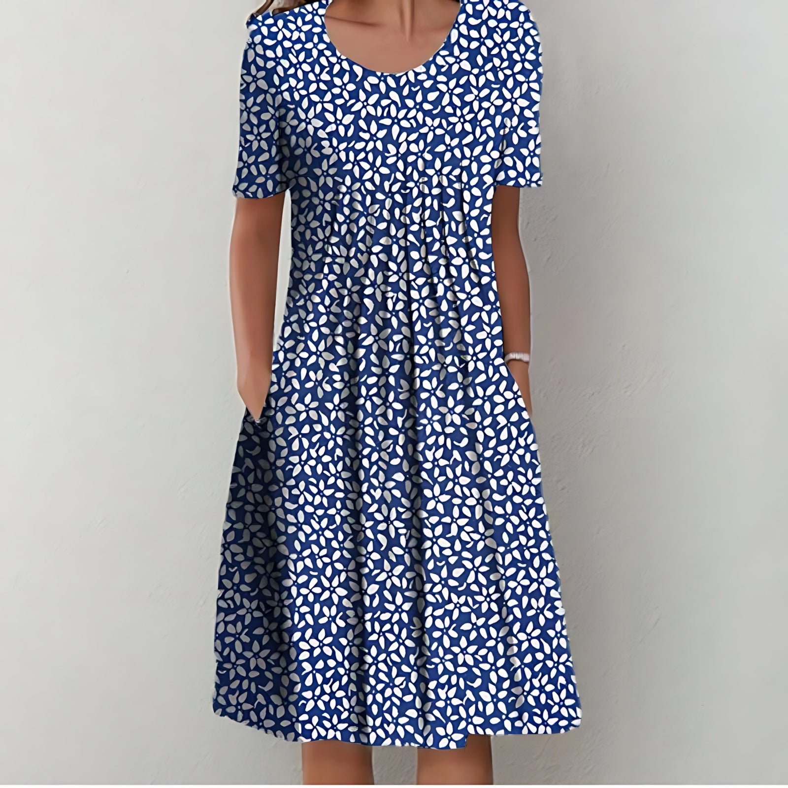 Sadie – Ditsy Floral Puff Sleeve Summer Midi Dress