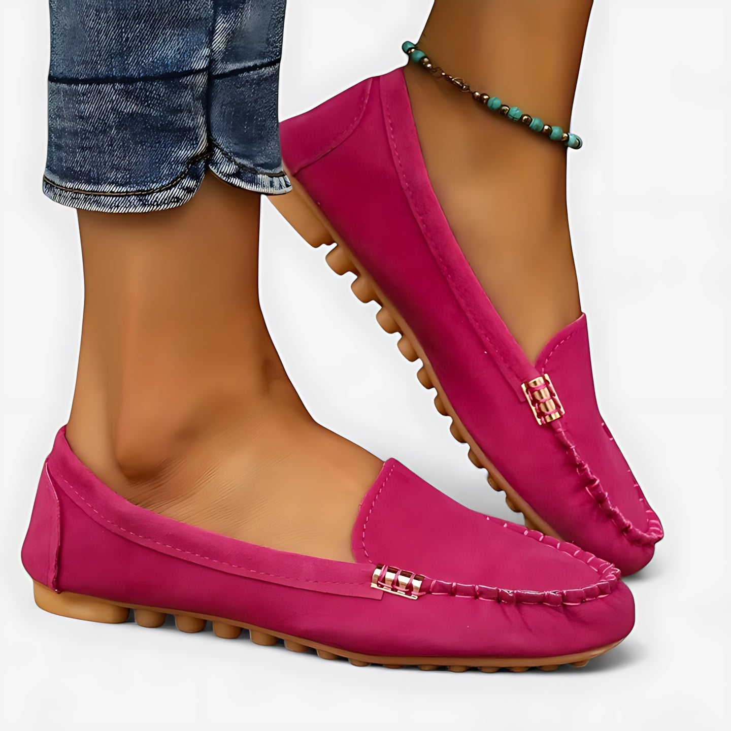 Talia – Suede Slip On Driving Loafers