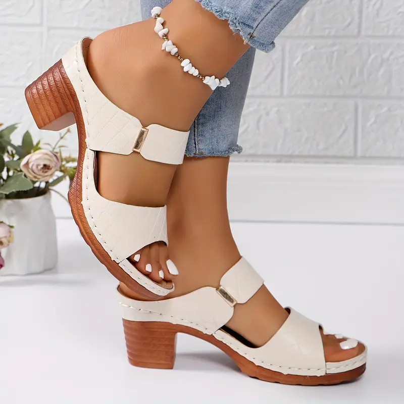 Evelyn – Ankle Strap Chunky Block Heel Sandals