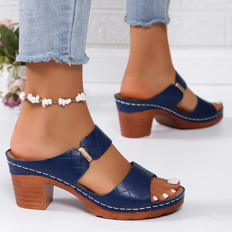 Evelyn – Ankle Strap Chunky Block Heel Sandals