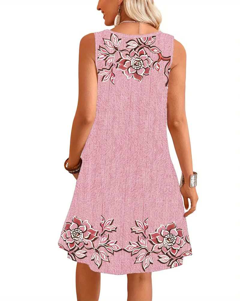 Ximena – Embroidered Denim A Line Mini Dress