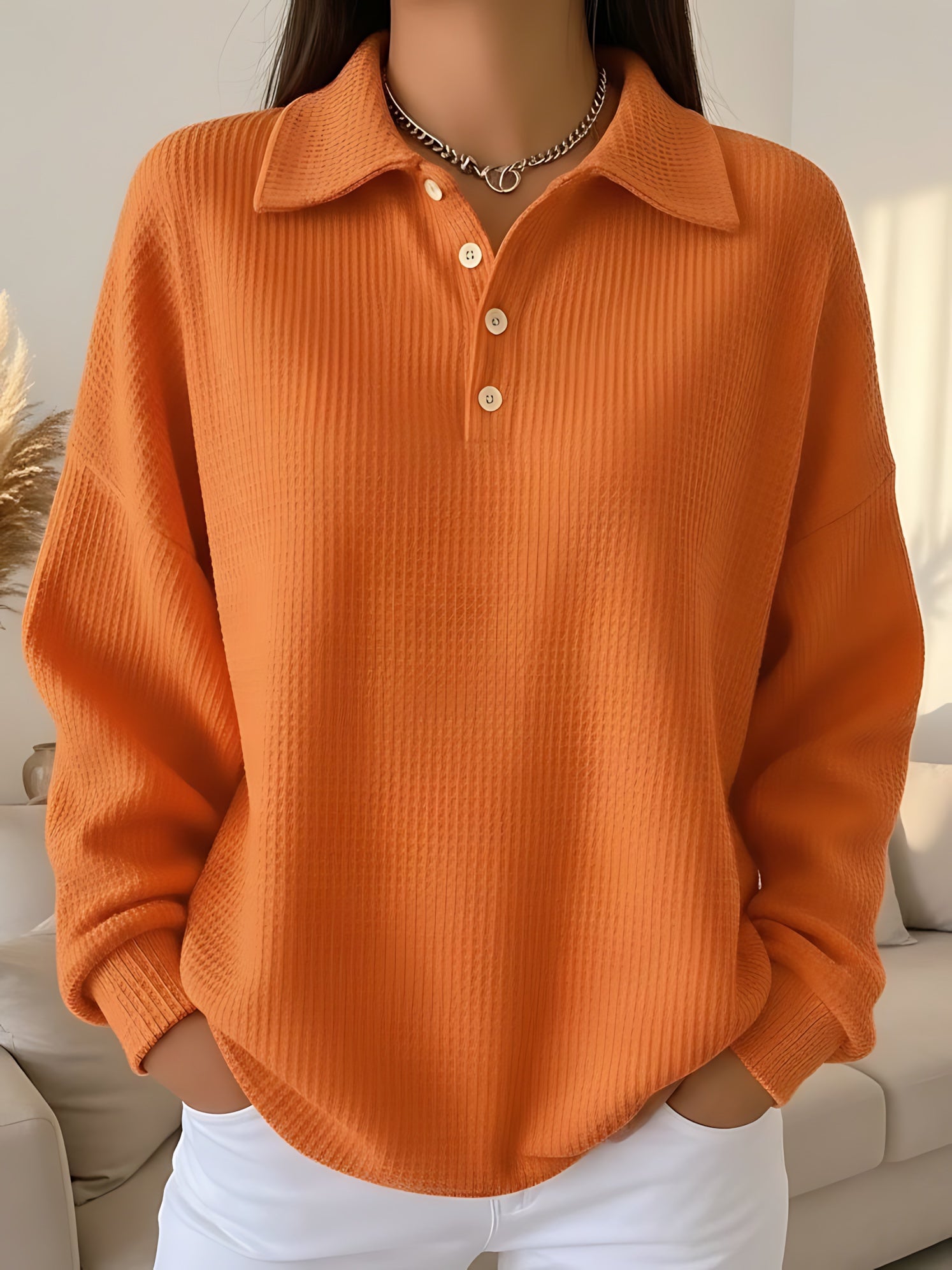 Alaia – Collared Knit Polo Top