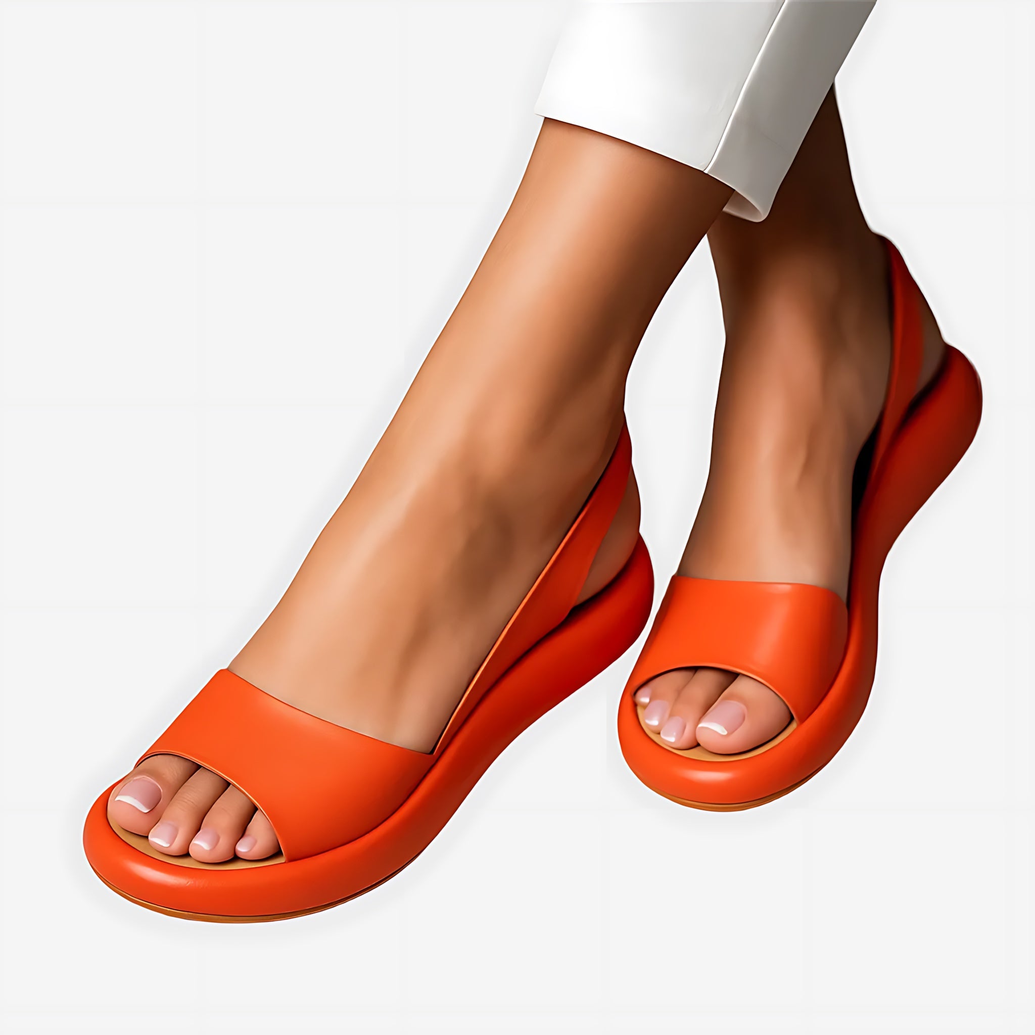 Annie – Wide Band Platform Slide Sandals