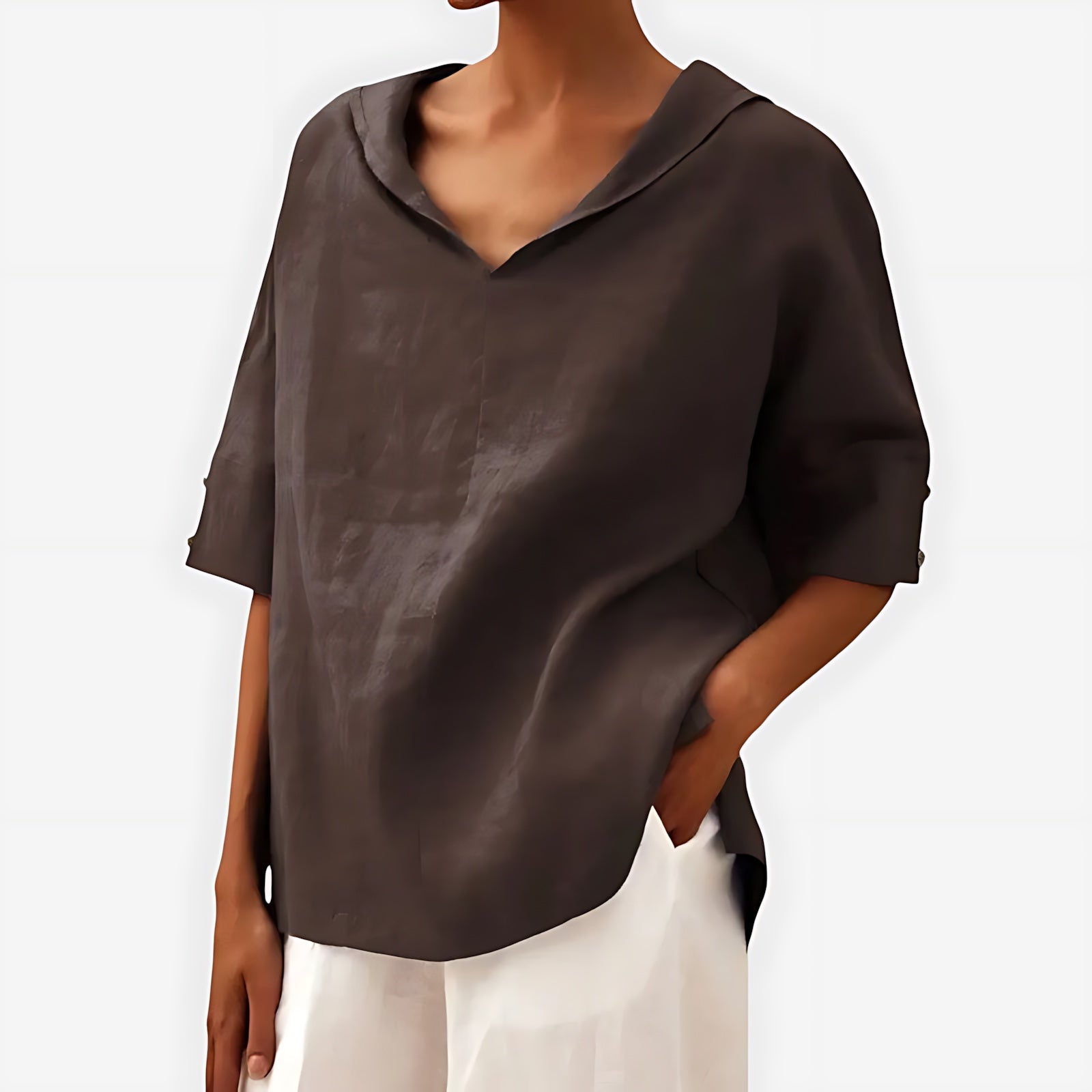 Athena – V Neck Short Sleeve Top