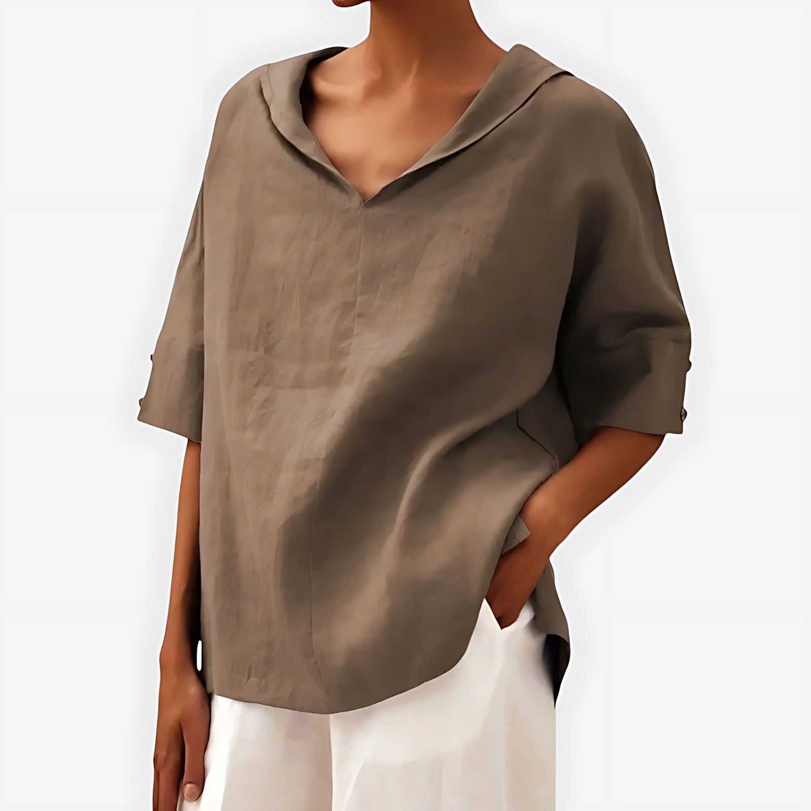 Athena – V Neck Short Sleeve Top