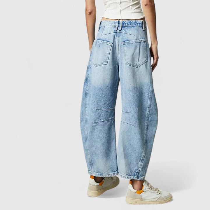 June – Denim Barrel Leg Jeans