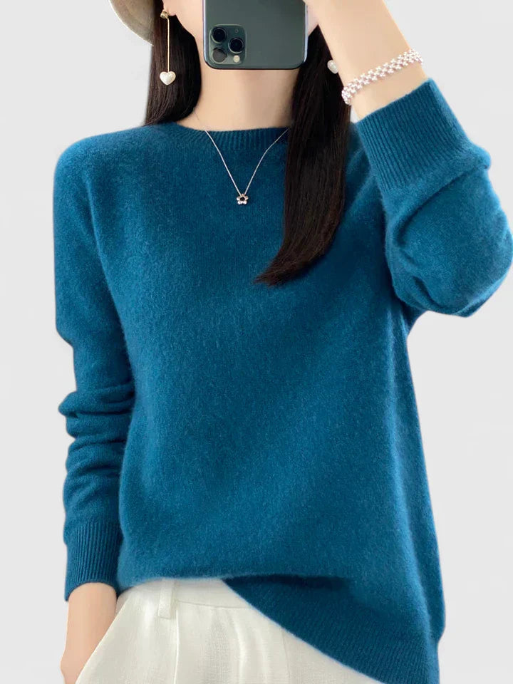 Journee – Mock Neck Drop Shoulder Knit Sweater