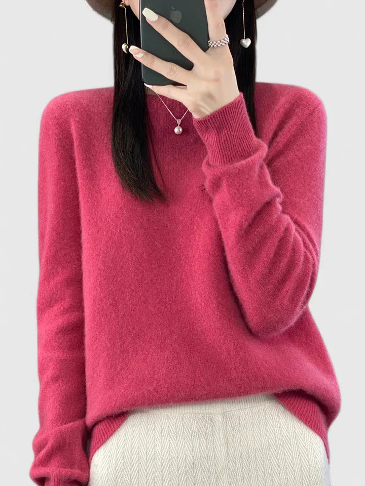 Journee – Mock Neck Drop Shoulder Knit Sweater