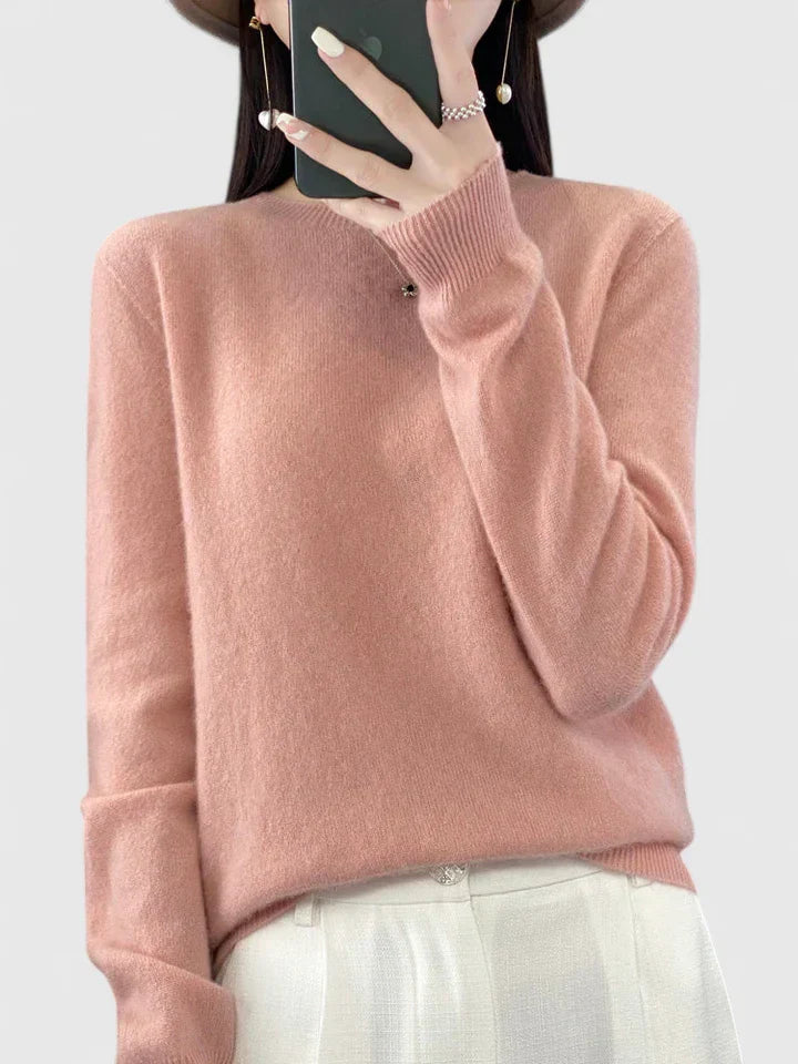 Journee – Mock Neck Drop Shoulder Knit Sweater