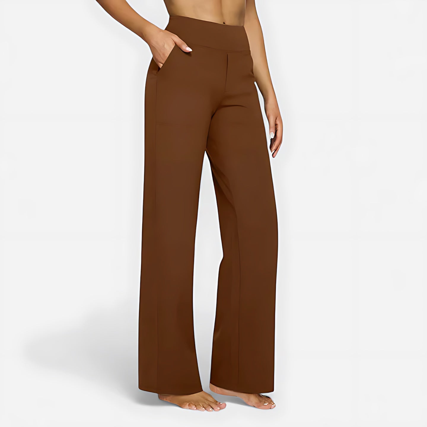 Evangeline – Crossover Waist Wide Leg Lounge Pants