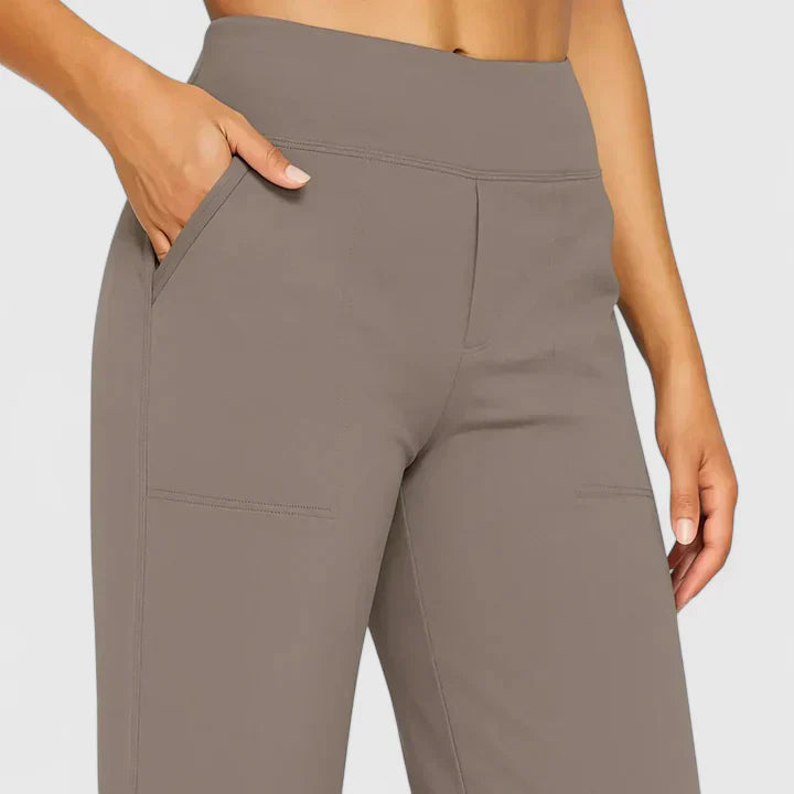 Evangeline – Crossover Waist Wide Leg Lounge Pants