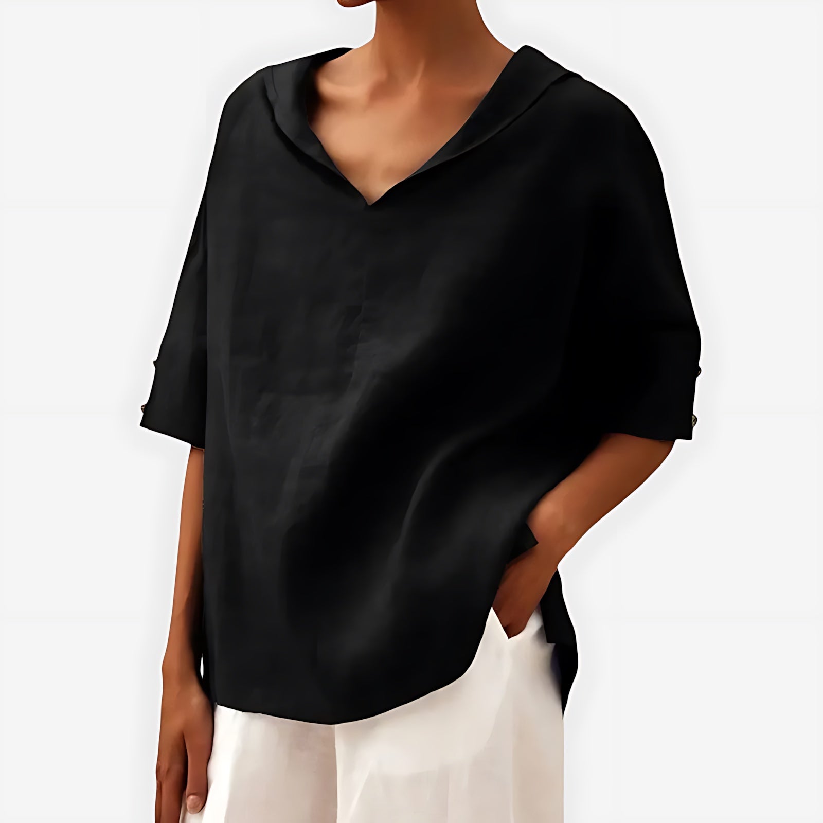 Jolene – V Neck Short Sleeve Blouse