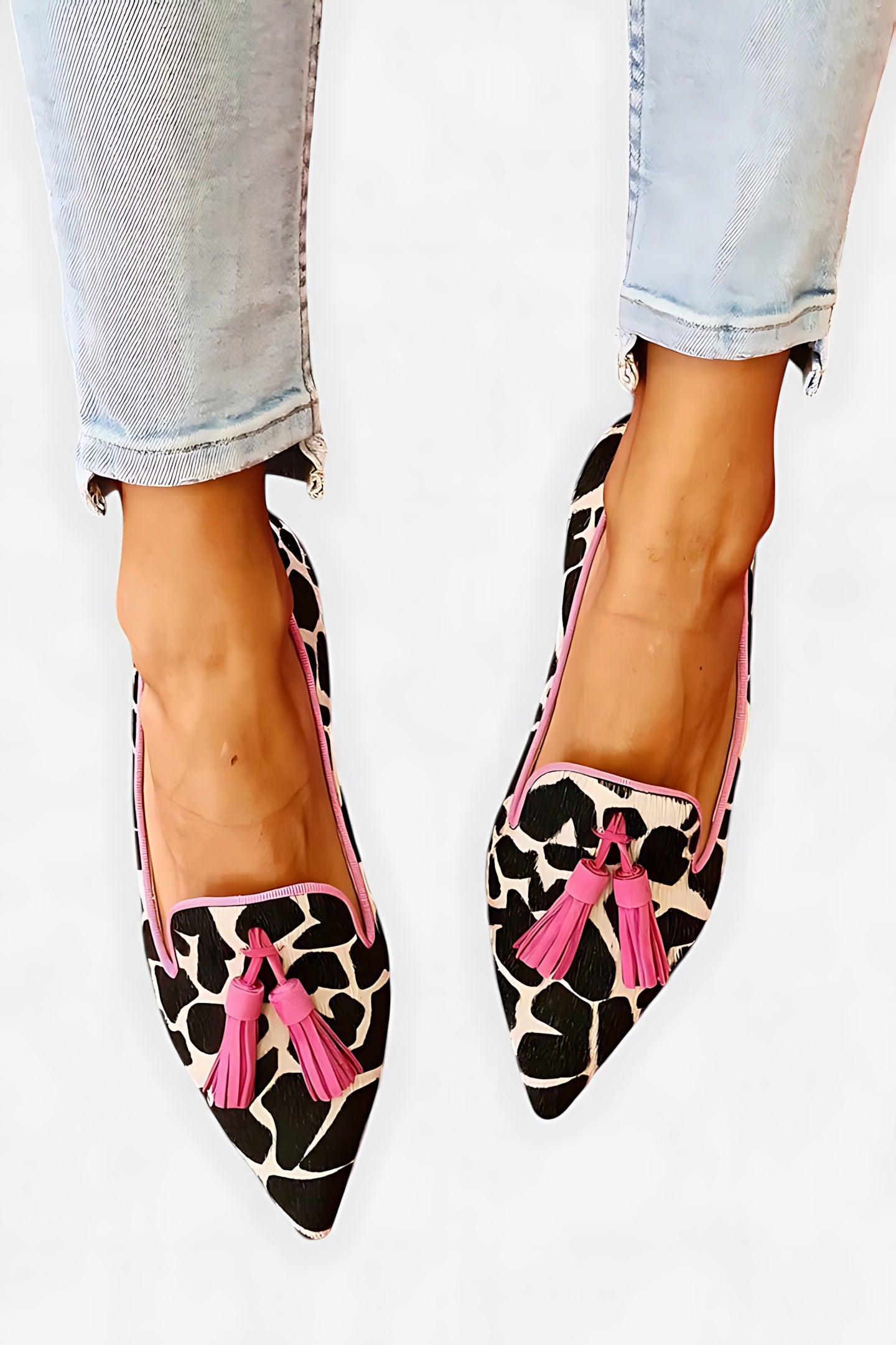 Juniper – Abstract Print Pointed Toe Flats