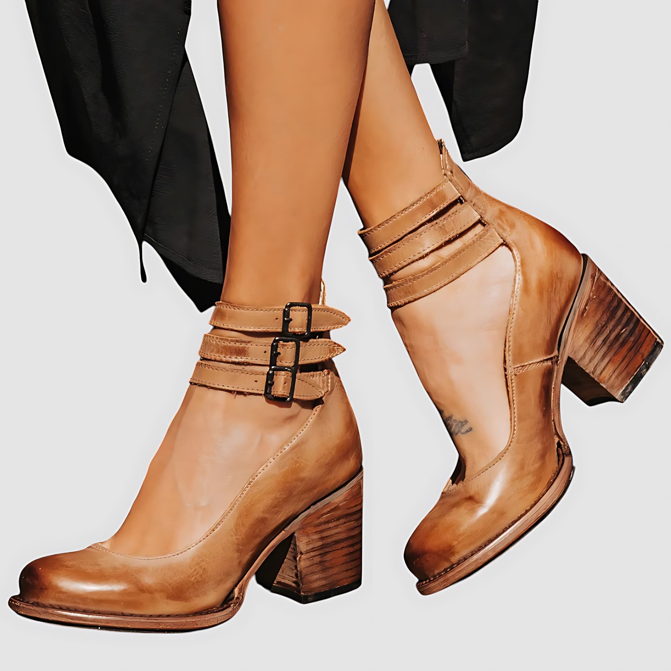 Luna – Suede Slouchy Western Ankle Boots