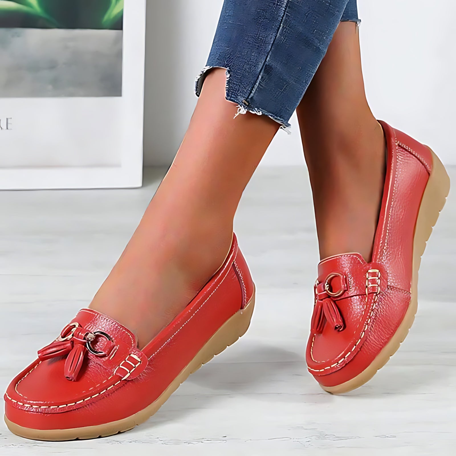 Mabel – Suede Tassel Slip On Loafers