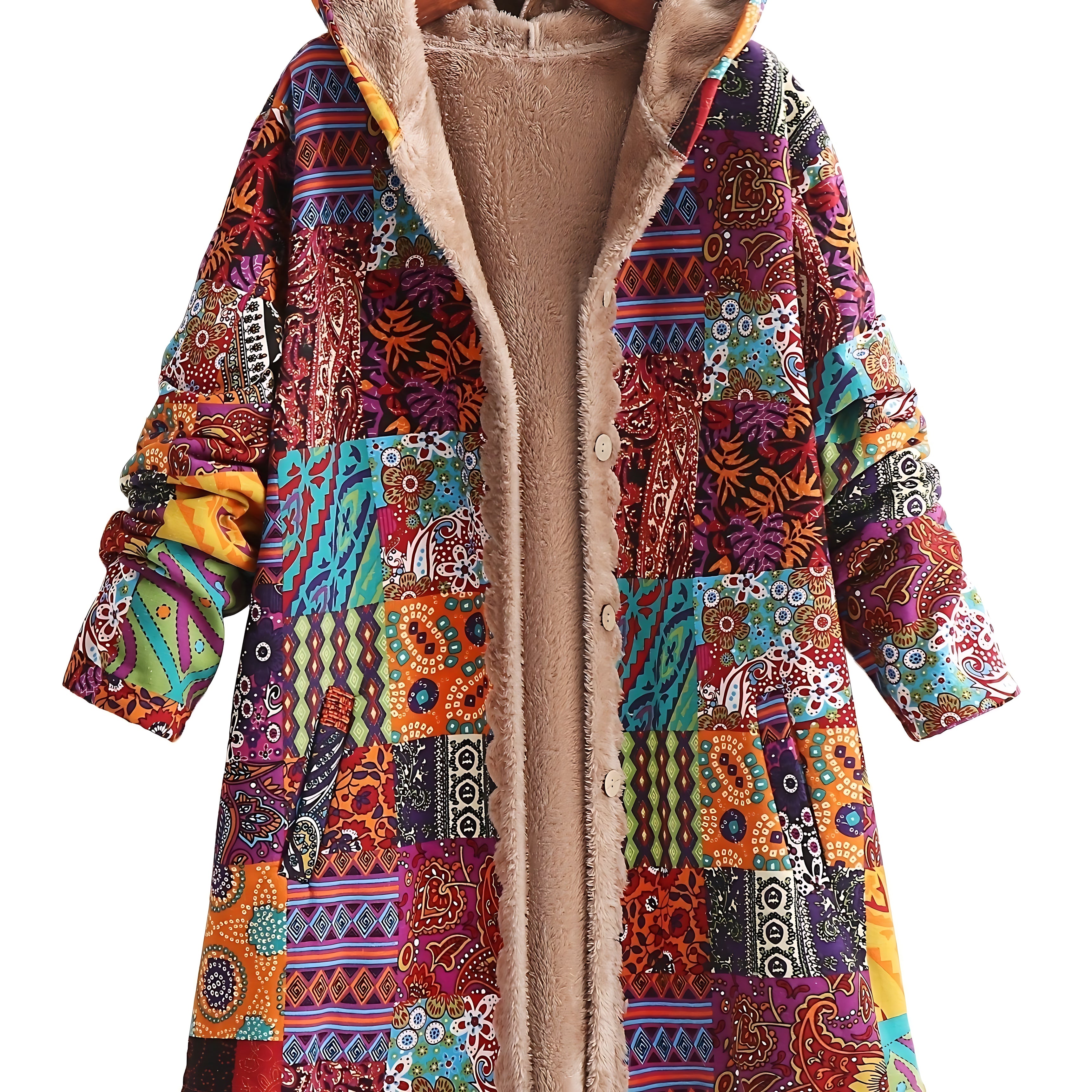 Madeline – Floral Print Quilted Longline Coat
