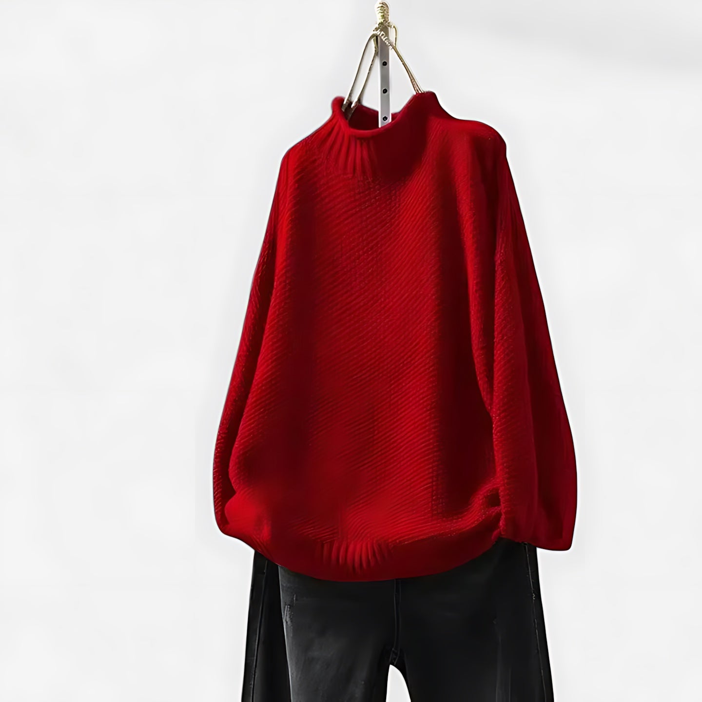 Natalie – Mock Neck Relaxed Knit Sweater