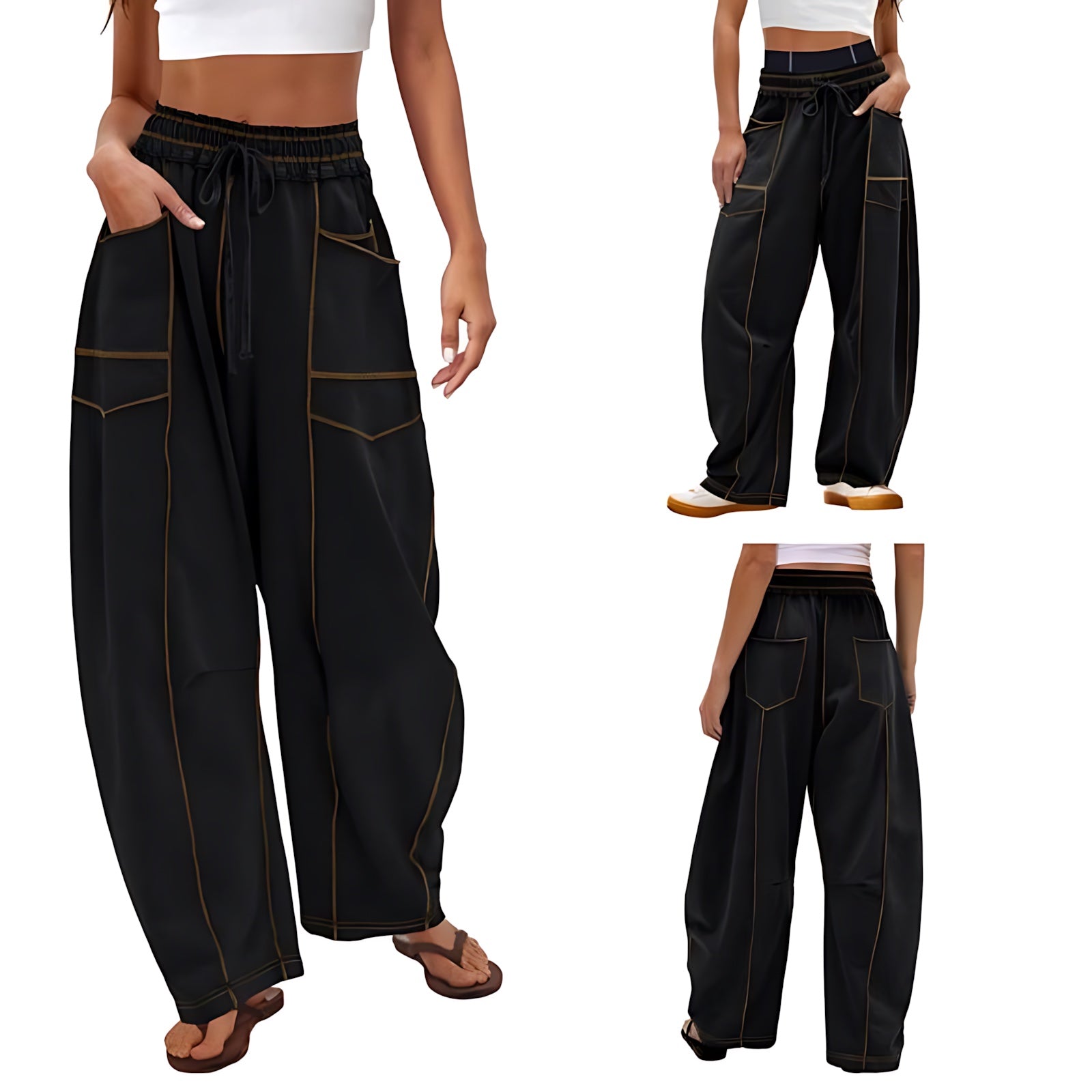 Norah – High Waist Wide Leg Cargo Pants