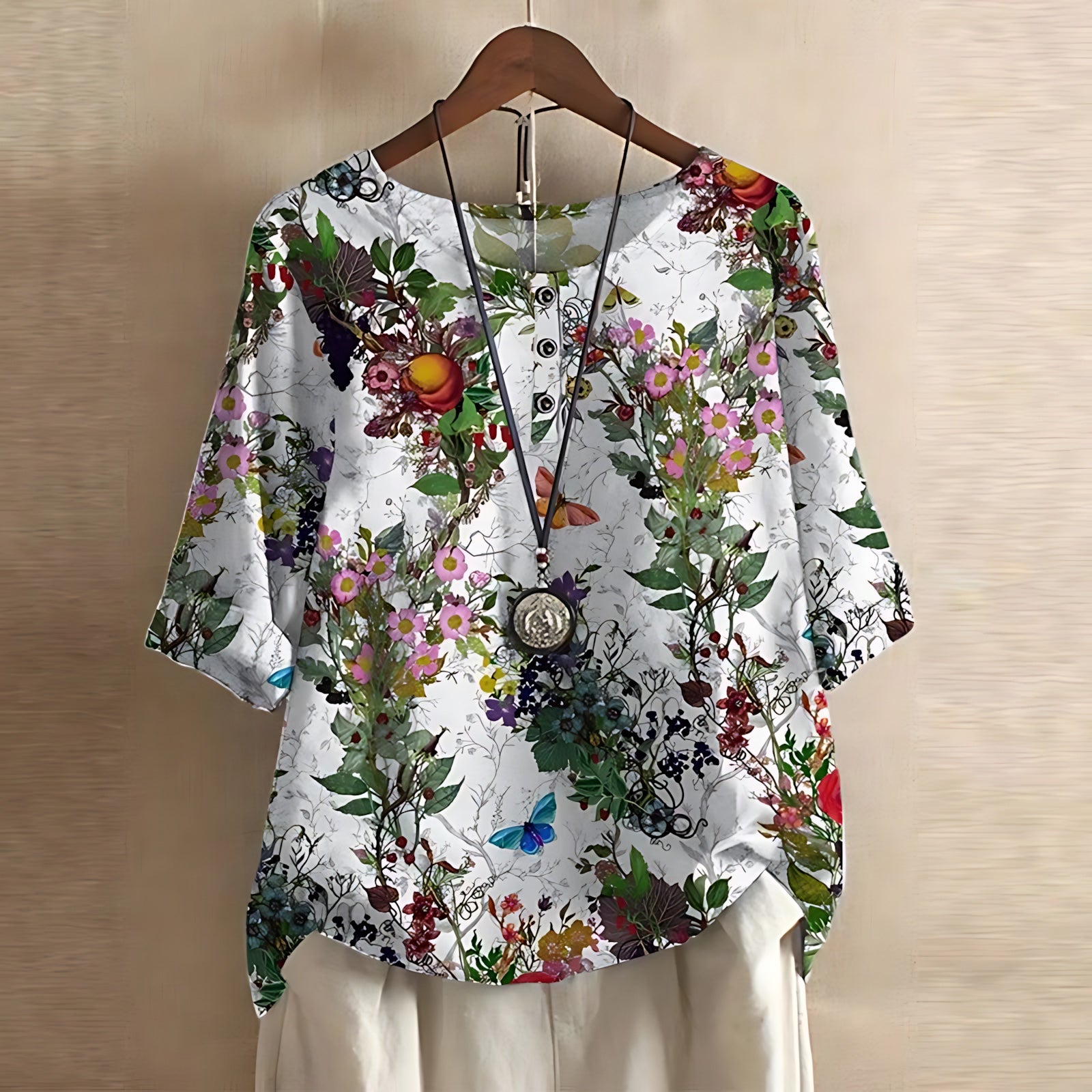 Paisley – Floral Print Short Sleeve Blouse