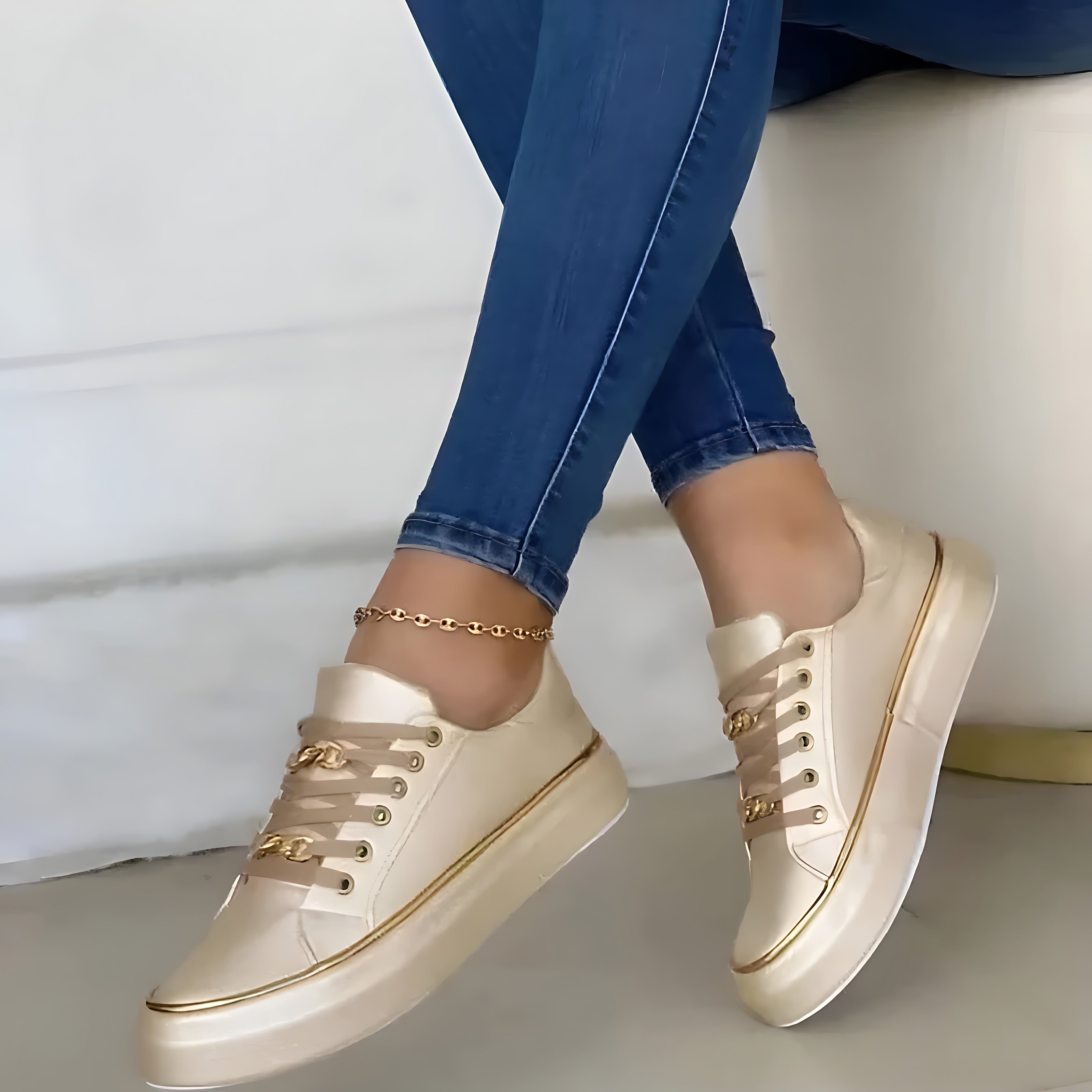 Renata – Platform Lace Up Low Top Sneakers