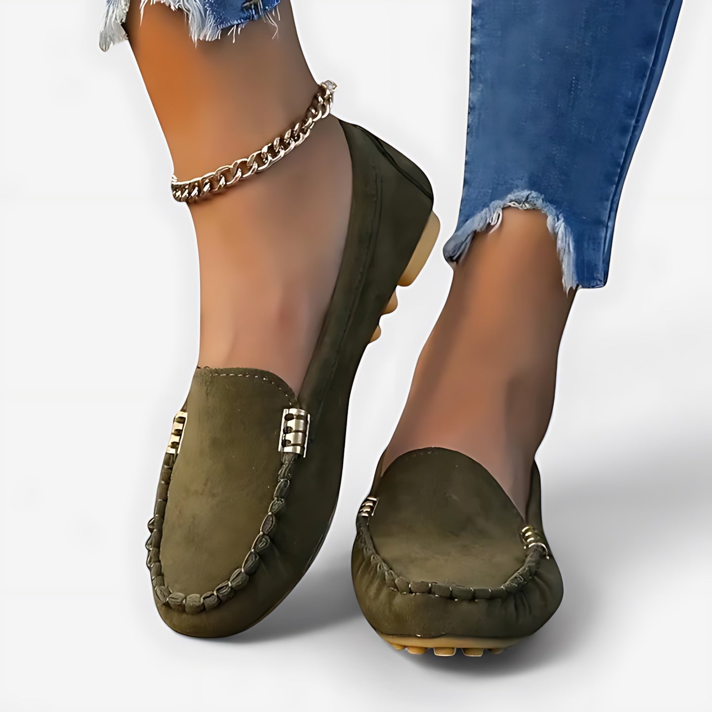 Talia – Suede Slip On Driving Loafers
